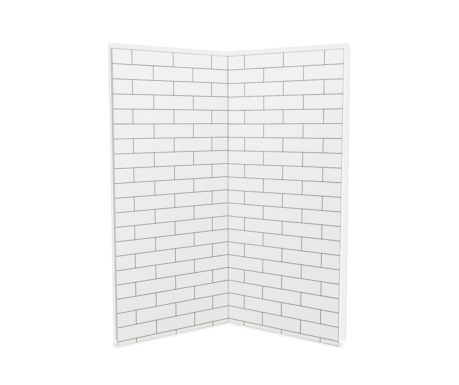 MAAX 103388-301-526 Utile 3636 Composite Direct-to-Stud Two-Piece Corner Shower Wall Kit in Metro Tux