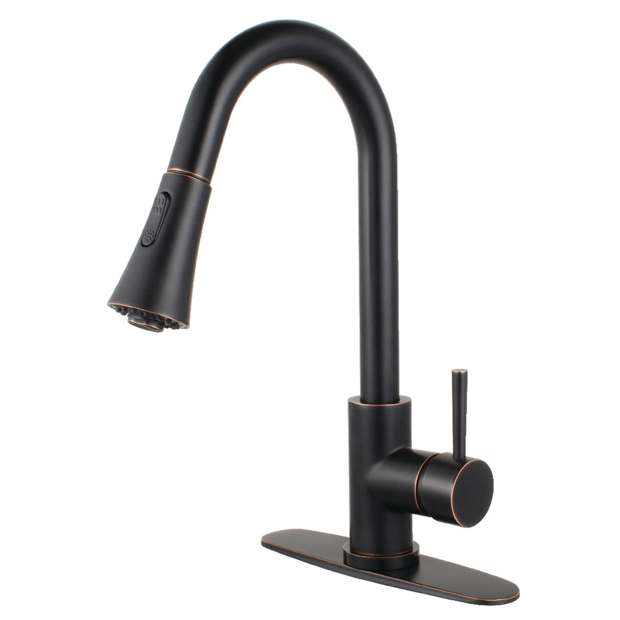 Gourmetier LS8726DL Concord Single-Handle Pull-Down Kitchen Faucet, Naples Bronze