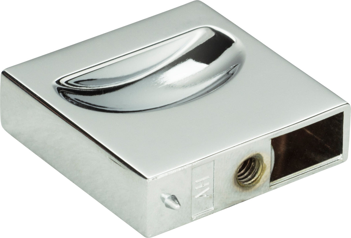 Atlas Homewares Thin Square Knob 1 1/4 Inch Polished Chrome