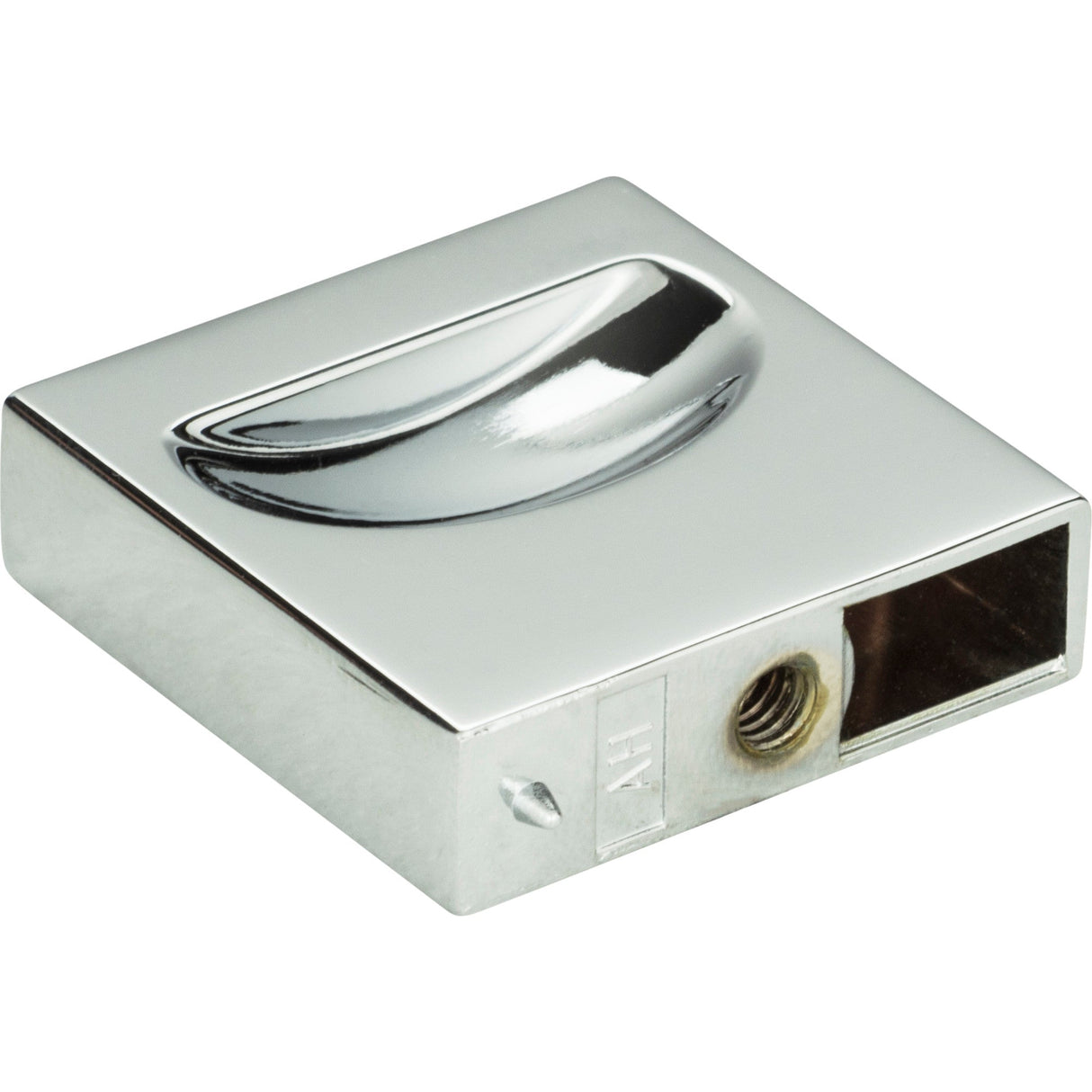 Atlas Homewares Thin Square Knob 1 1/4 Inch Polished Chrome