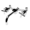 ALFI brand AB1035-PC Polished Chrome 8" Widespread Wall-Mounted Cross Handle Faucet