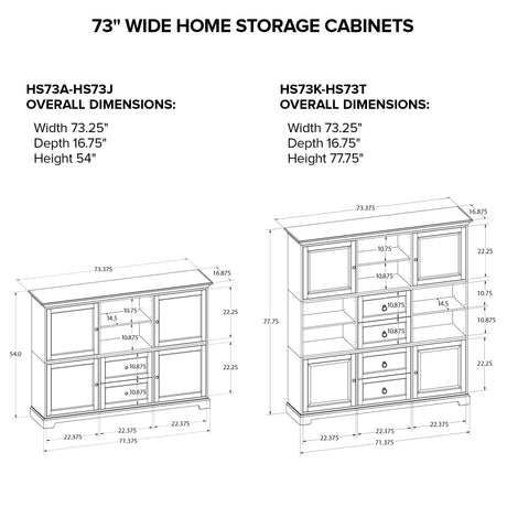 Howard Miller 73" Home Storage Cabinet HS73T