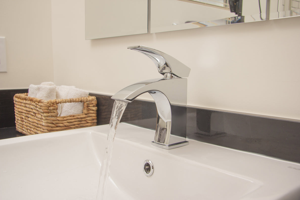 ALFI brand AB1586-BN Brushed Nickel Single Lever Bathroom Faucet