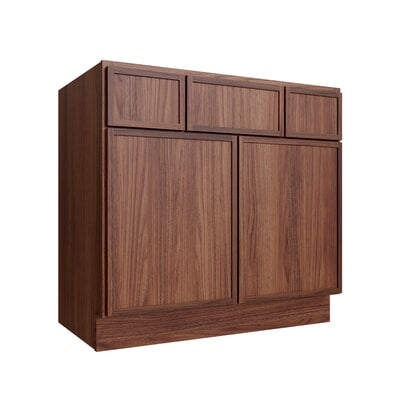 Oslo Classic Walnut Vanity Sink Base - 36" W