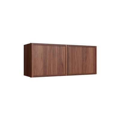 Oslo Classic Walnut Double Door Wall Cabinet - 36" W x 15" H