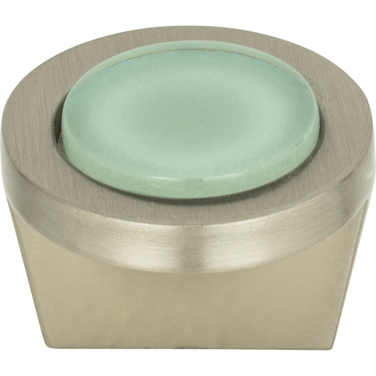 Atlas Homewares Spa Green Round Knob 1 1/4 Inch Brushed Nickel