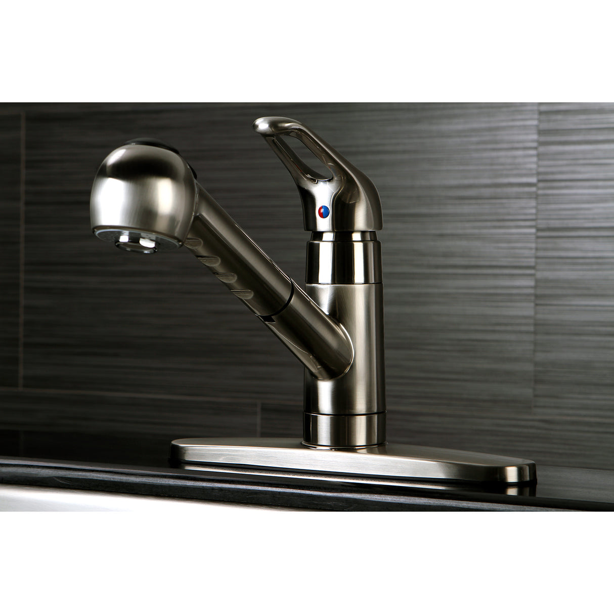 Gourmetier GSC888NCLSP Century Single-Handle Kitchen Faucet with Pull-Out Sprayer, Brushed Nickel