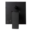 Black Matte Shower Valve with Square Lever Handle and Diverter