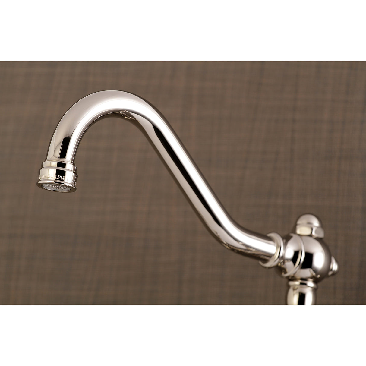 Kingston Brass KS3226AX Vintage 6" Adjustable Center Wall Mount Kitchen Faucet, Polished Nickel