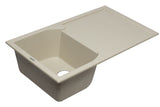 ALFI brand AB1620DI-B Biscuit 34" Single Bowl Granite Composite Kitchen Sink with Drainboard
