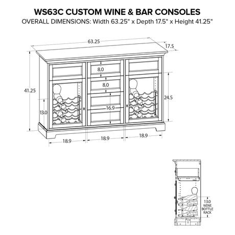 Howard Miller Custom Wine/Spirits Console WS63C