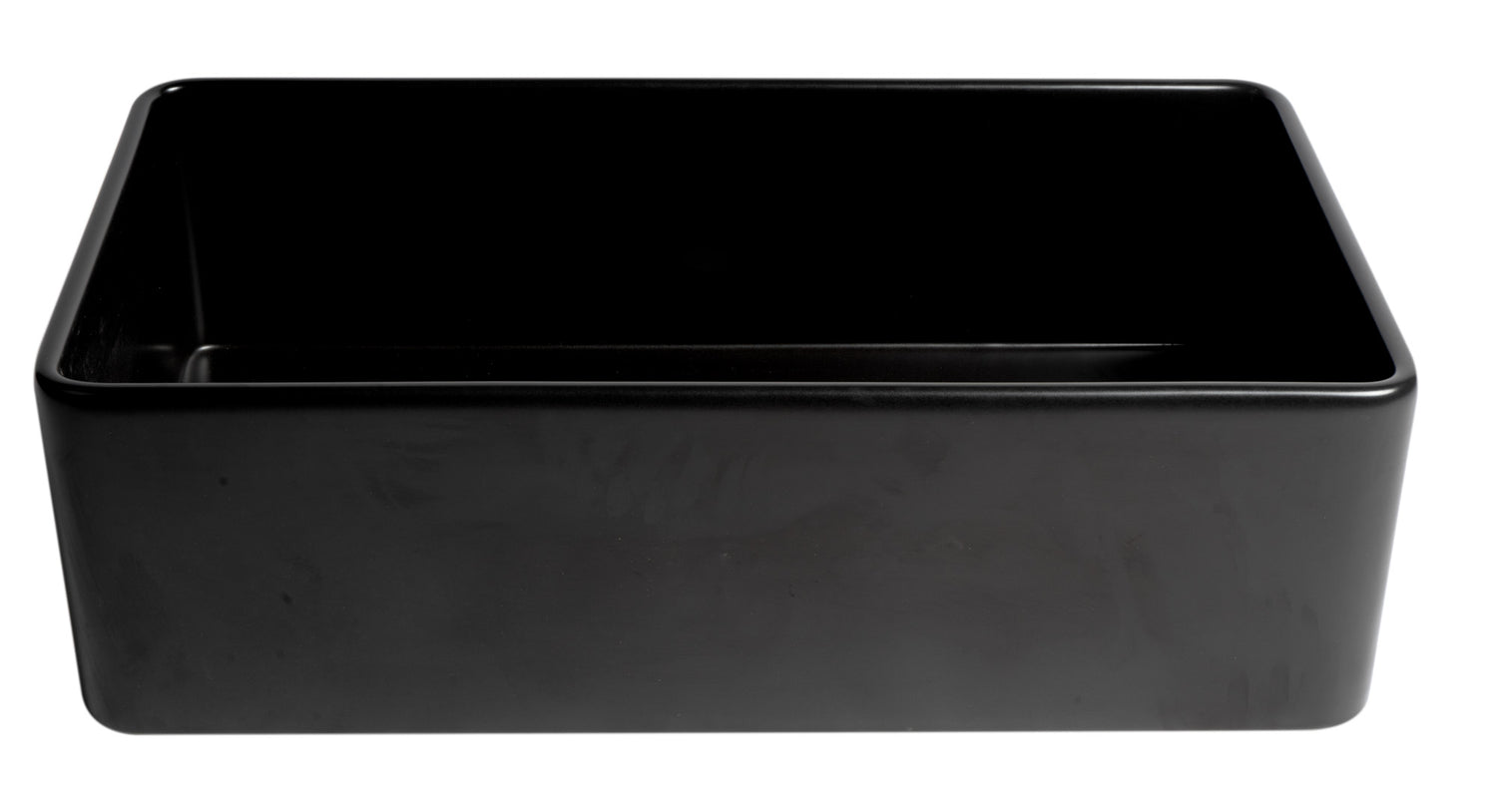 Black Matte Smooth Apron 33" x 18" Single Bowl Fireclay Farm Sink