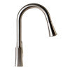 Brushed Nickel Square Gooseneck Pull Down Kitchen Faucet