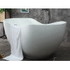 ALFI brand AB9949 66" White Solid Surface Smooth Resin Soaking Bathtub