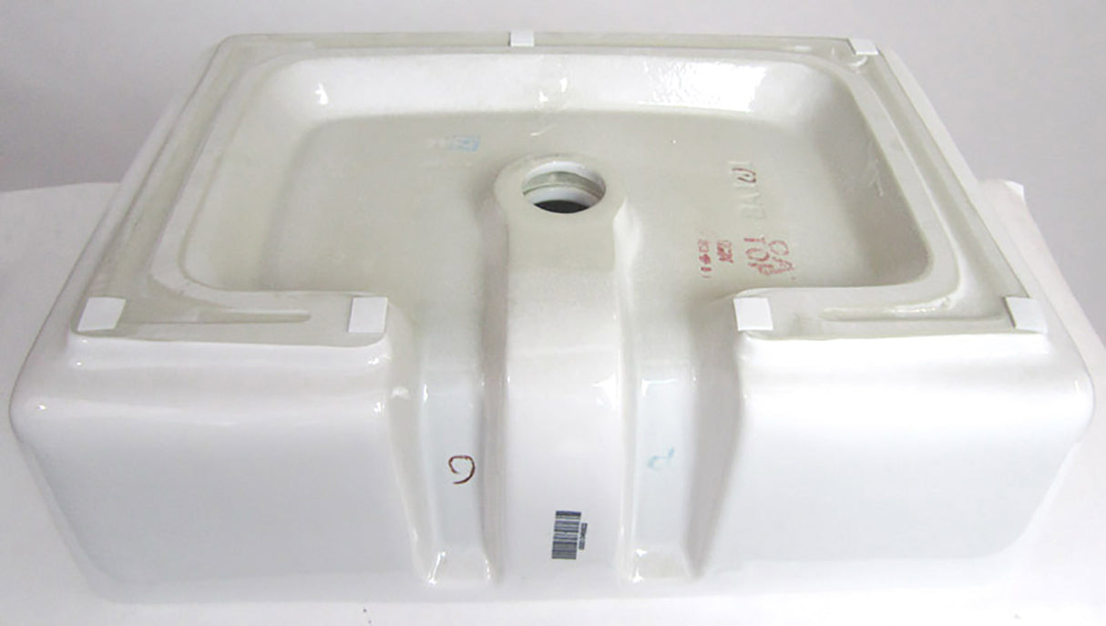 EAGO BA131 20" RECTANGULAR CERAMIC ABOVE MOUNT BASIN VESSEL SINK