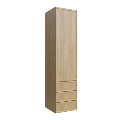 Oslo Oak Wall Twr w/ 3 Drws - 15" W x 60" H x 14.5" D