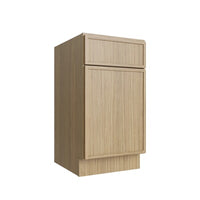 Oslo Oak Single Door Base Vanity - 18" W