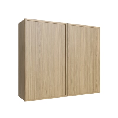 Oslo Oak Double Door Wall Cabinet - 42" W x 36" H