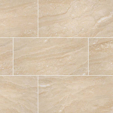 MSI aria oro 12x24 polished porcelain floor wall tile NARIORO1224P product shot multiple tiles top view