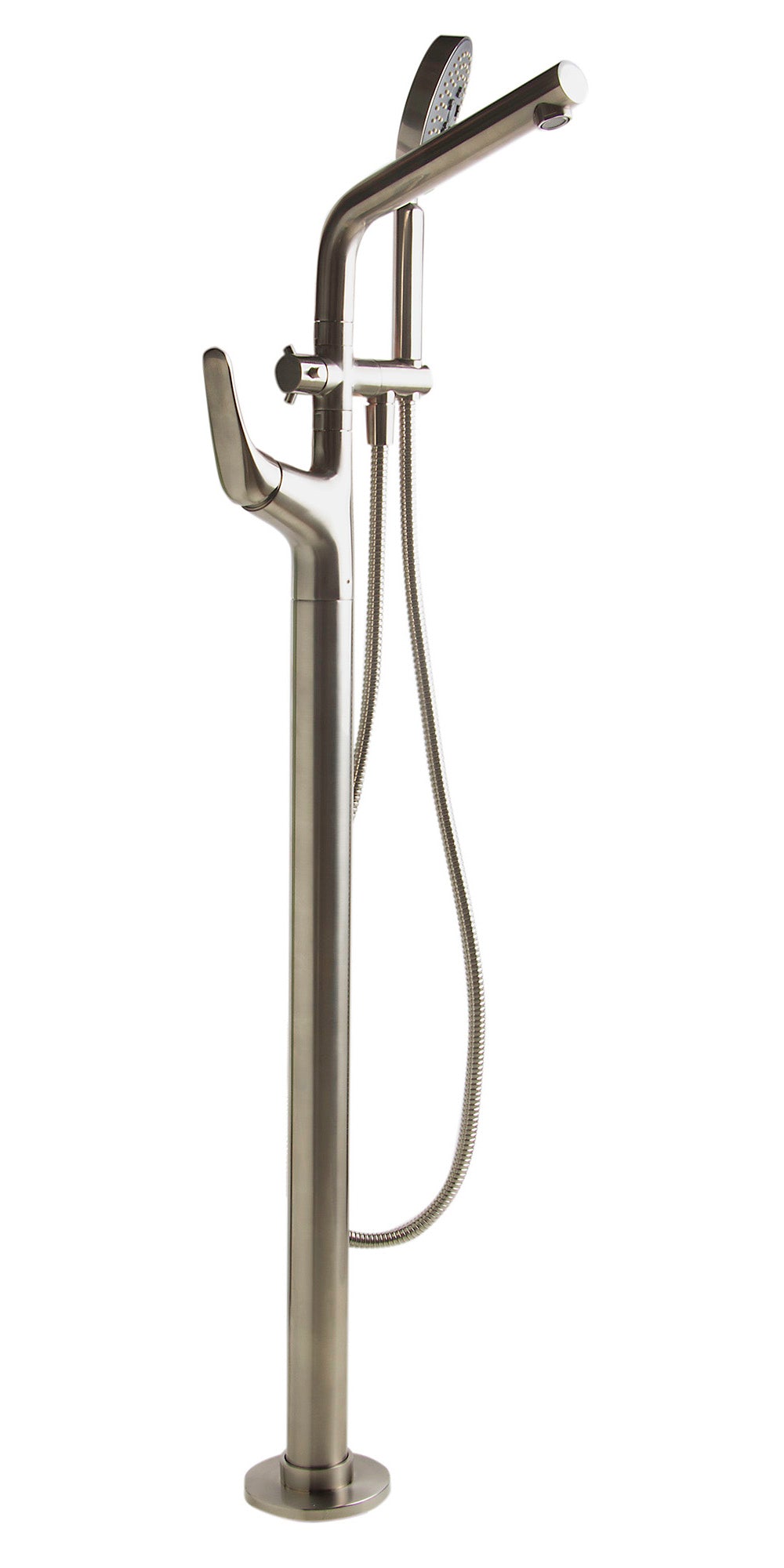 AB2758-BN Brushed Nickel Floor Mounted Tub Filler + Mixer /w additional Hand Held Shower Head