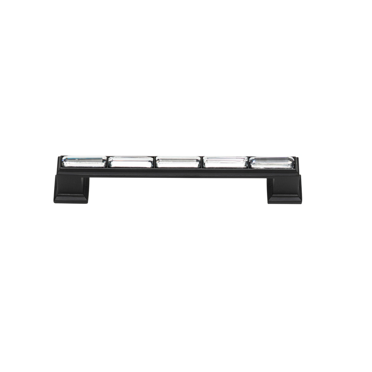 Atlas Homewares Legacy Crystal Pull 5 1/16 Inch (c-c) Matte Black