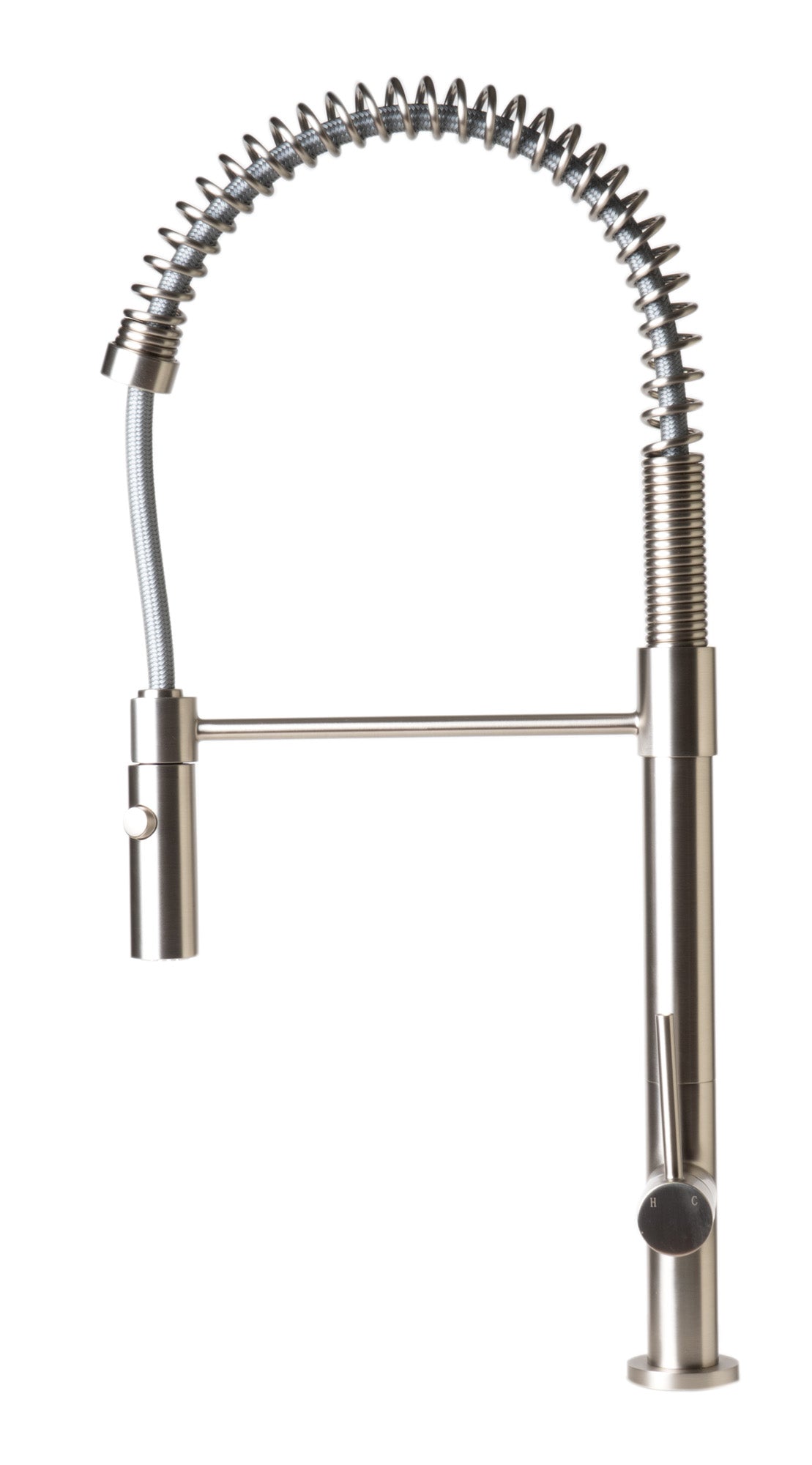 Brushed Nickel Commercial Spring Kitchen Faucet