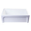 ALFI brand AB3018ARCH-W  30" White Arched Apron Thick Wall Fireclay Single Bowl Farm Sink