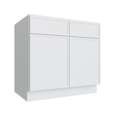 Oslo White Double Door Standard Base Cabinet - 39" W