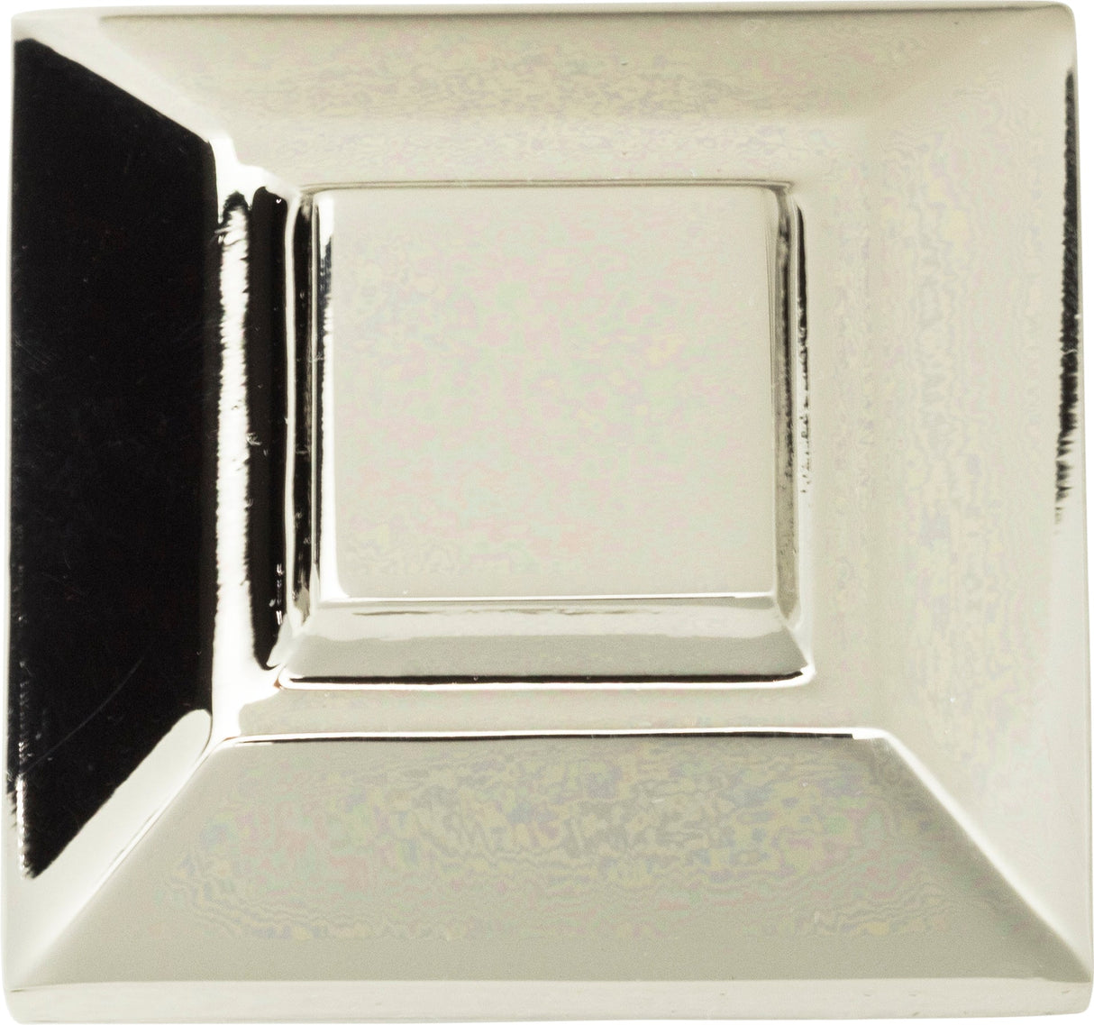 Atlas Homewares Trocadero Large Square Knob 1 1/2 Inch Polished Nickel