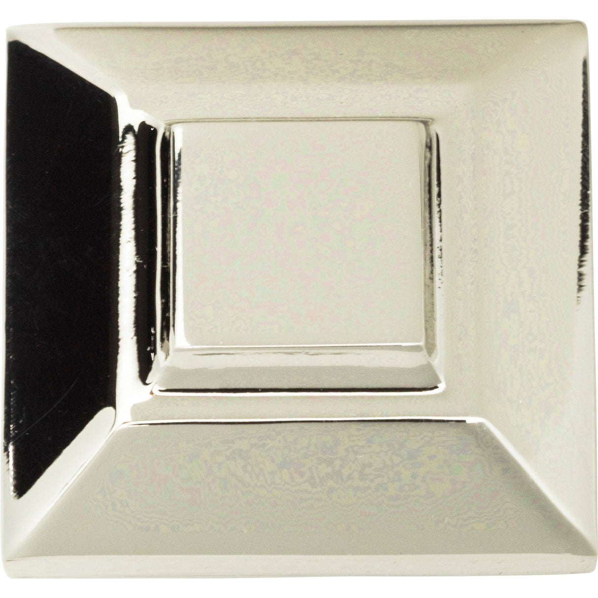Atlas Homewares Trocadero Large Square Knob 1 1/2 Inch Polished Nickel