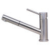 ALFI brand AB2025-BSS Solid Brushed Stainless Steel Pull Out Single Hole Kitchen Faucet