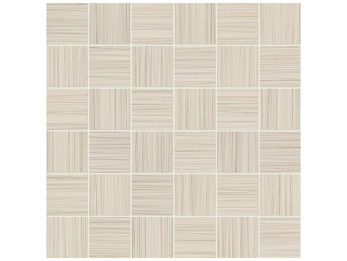 Anatolia Tile 2X2 Zera Annex Oyster Matte 36 Piece Porcelain Mosaics. 1 Sheet = .96 Sq. Ft. 4501-0308-1 Oyster 2x2 - premium natural stone mosaic tile from Anatolia Tile, available at PoshHaus showroom in Keene, NH