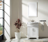ANZZI VT-MRCT3024-WH Montbrun 24 in. W x 34 in. H Bath Vanity-Rich White with White Basin and Mirror