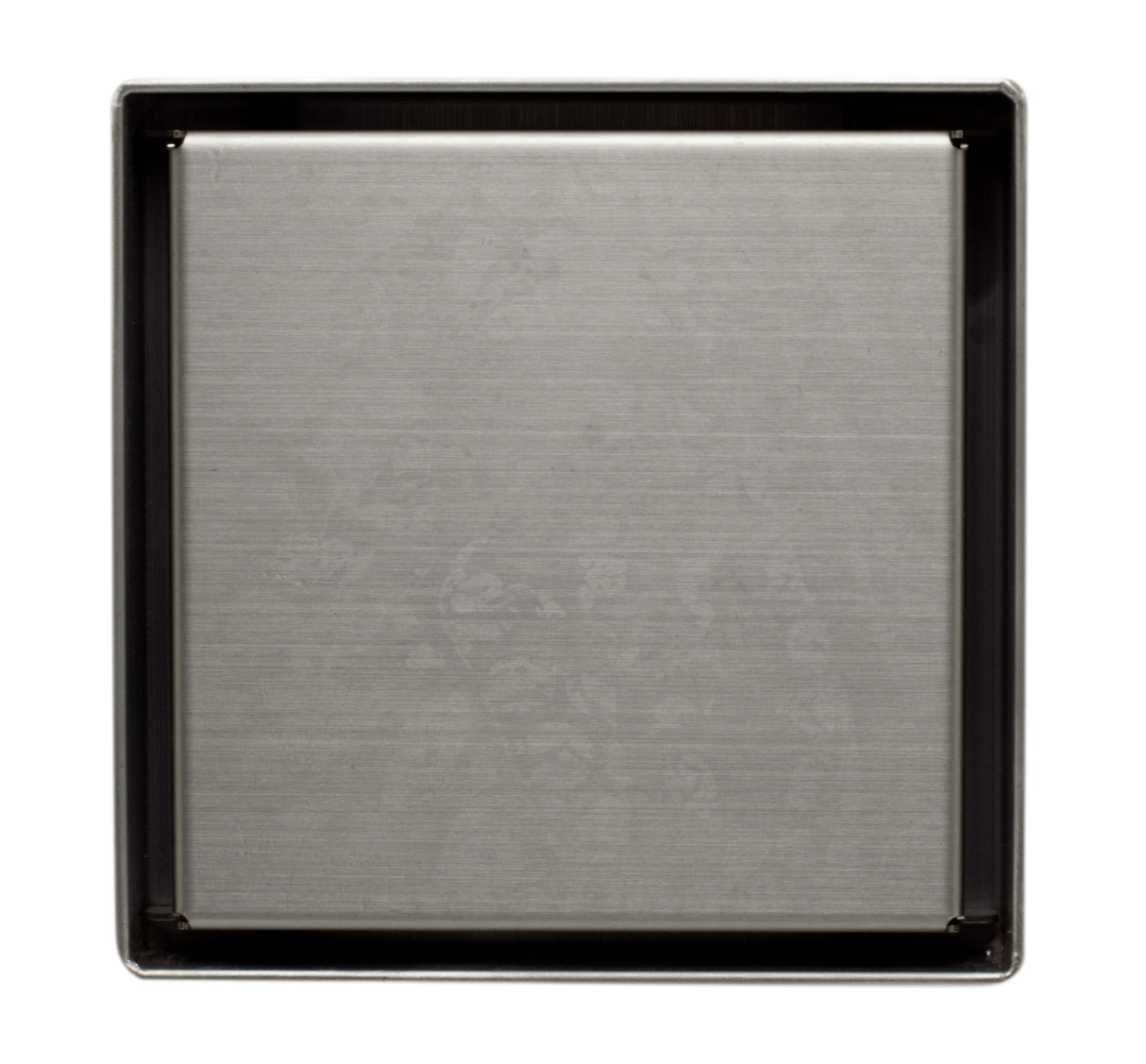 ALFI brand ABSD55B-BSS 5" x 5" Modern Square Brushed Stainless Steel Shower Drain with Solid Cover