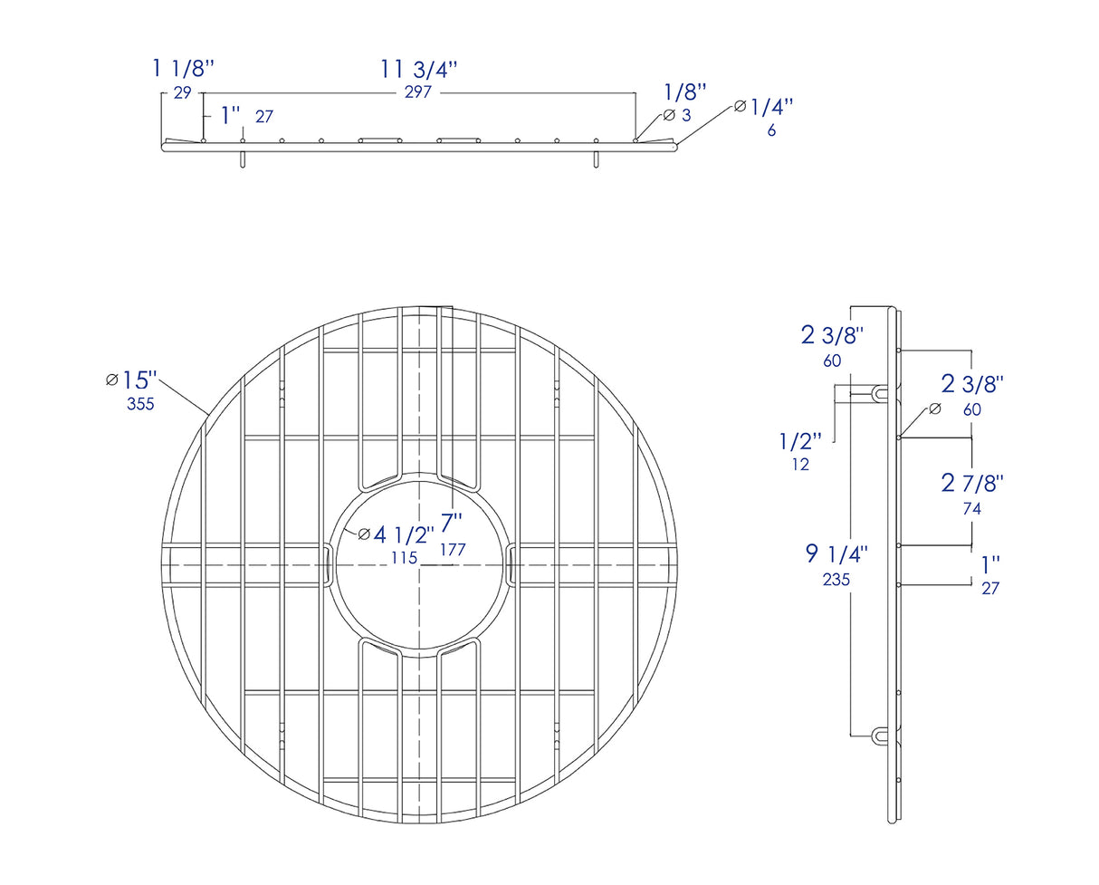 Round Stainless Steel Grid for ABF1818R