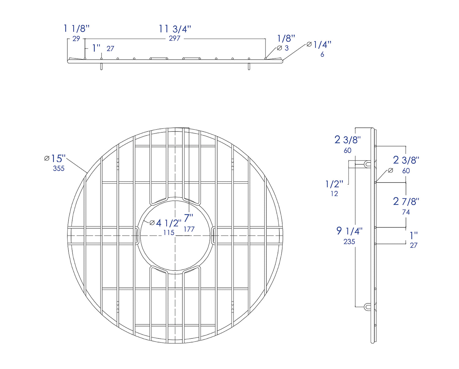 Round Stainless Steel Grid for ABF1818R