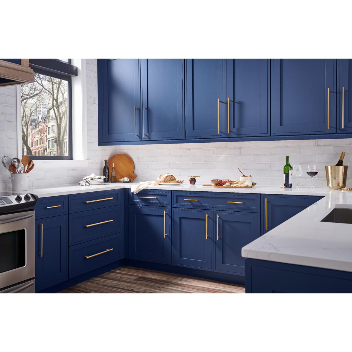 Atlas Homewares Griffith Pull 8 13/16 Inch (c-c) Warm Brass