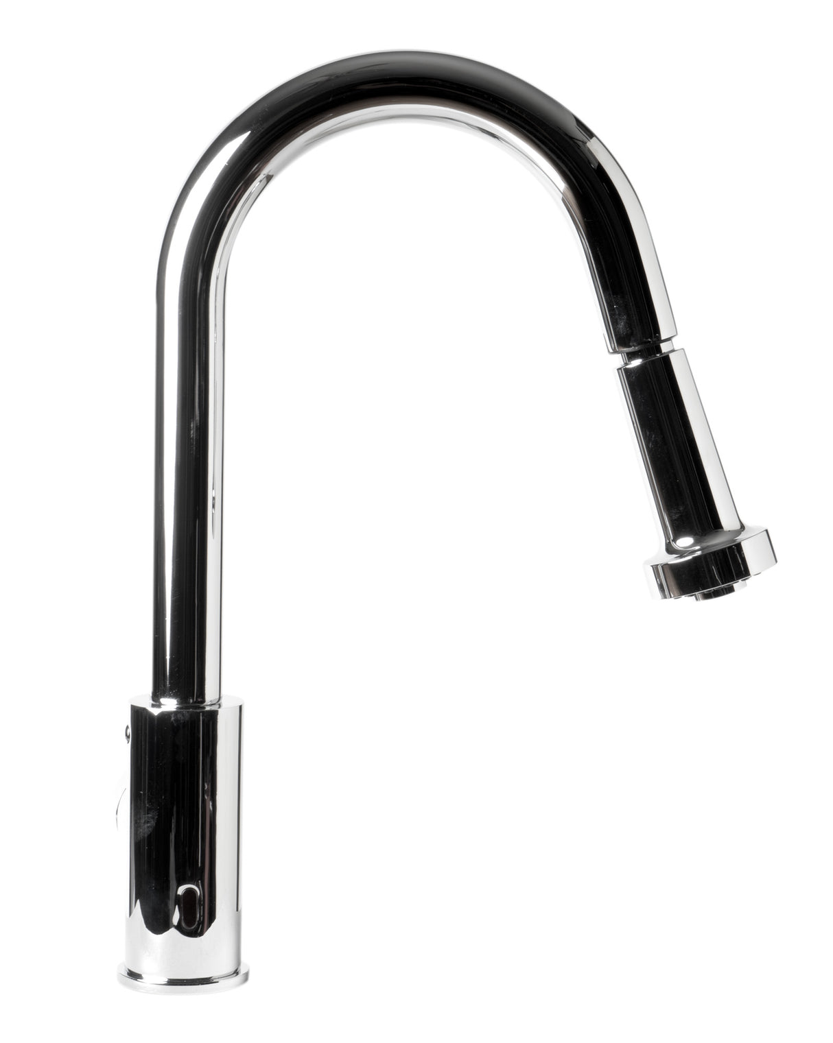 Polished Chrome Sensor Gooseneck Pull Down Kitchen Faucet
