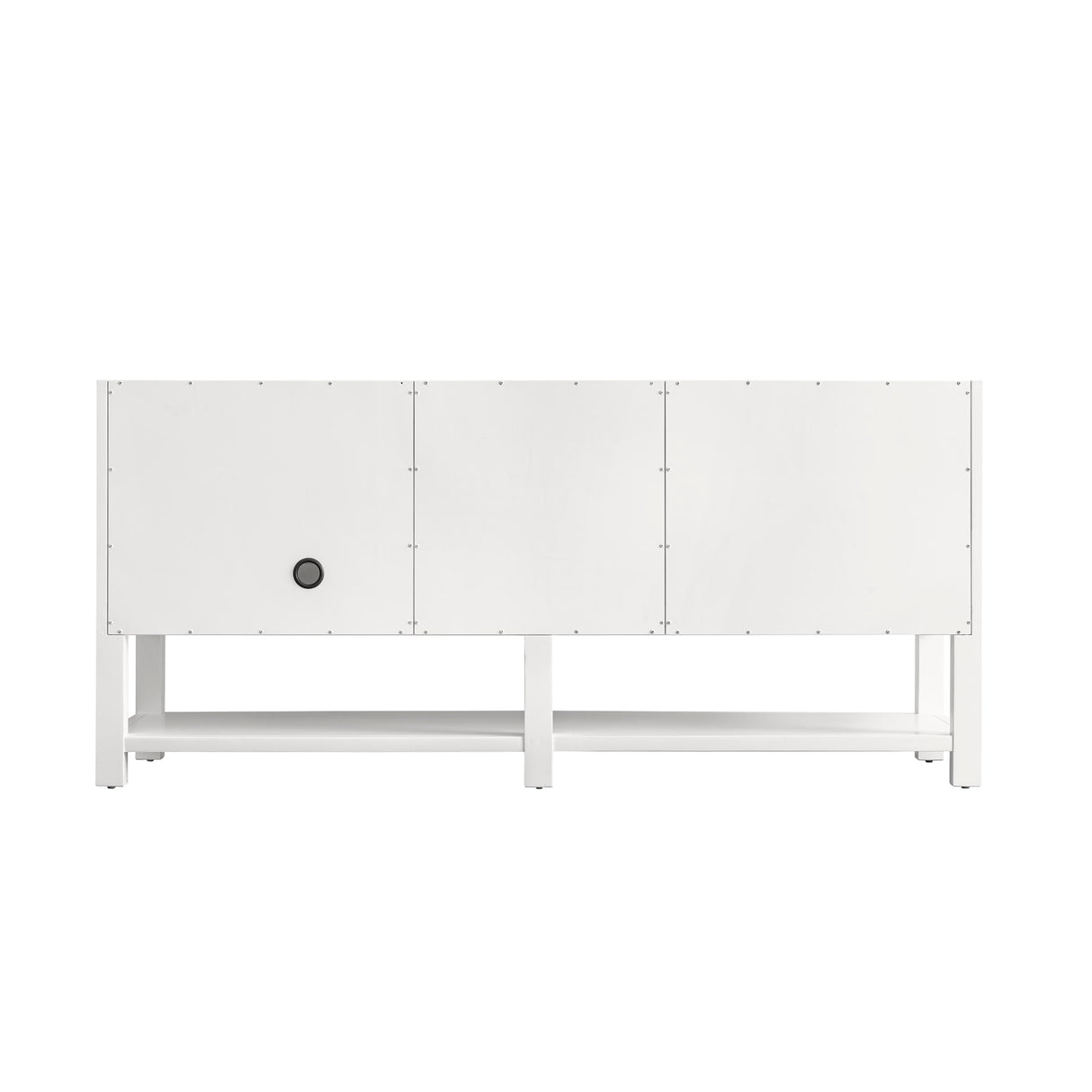 Breckenridge 72" Double Vanity, Bright White w/ 3 CM Charcoal Soapstone Top