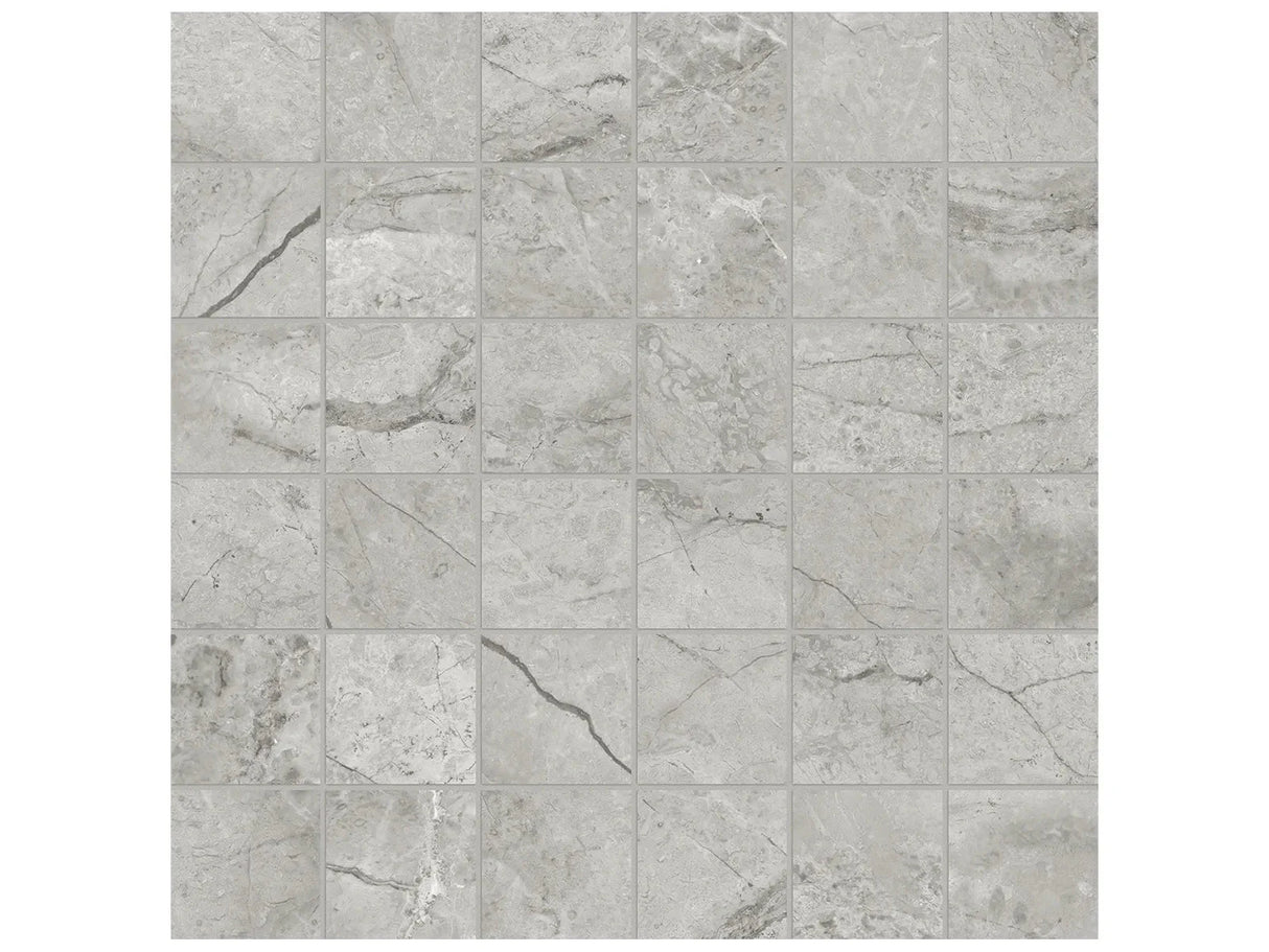 Anatolia Tile 2X2 La Marca Paradiso Honed 36 Piece Mosaics. 1 Sheet = .96 Sf. 4501-0371-0 (68-472) Paradiso Argento 2x2 Honed - premium natural stone mosaic tile from Anatolia Tile, available at PoshHaus showroom in Keene, NH
