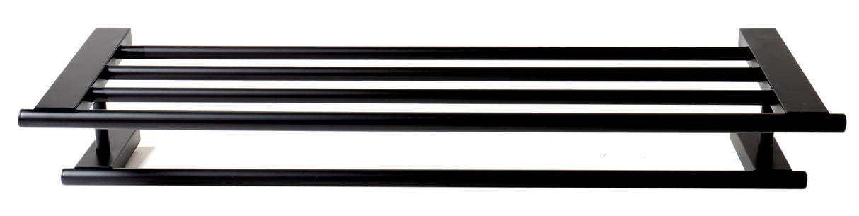 Black Matte 26" Towel Bar & Shelf