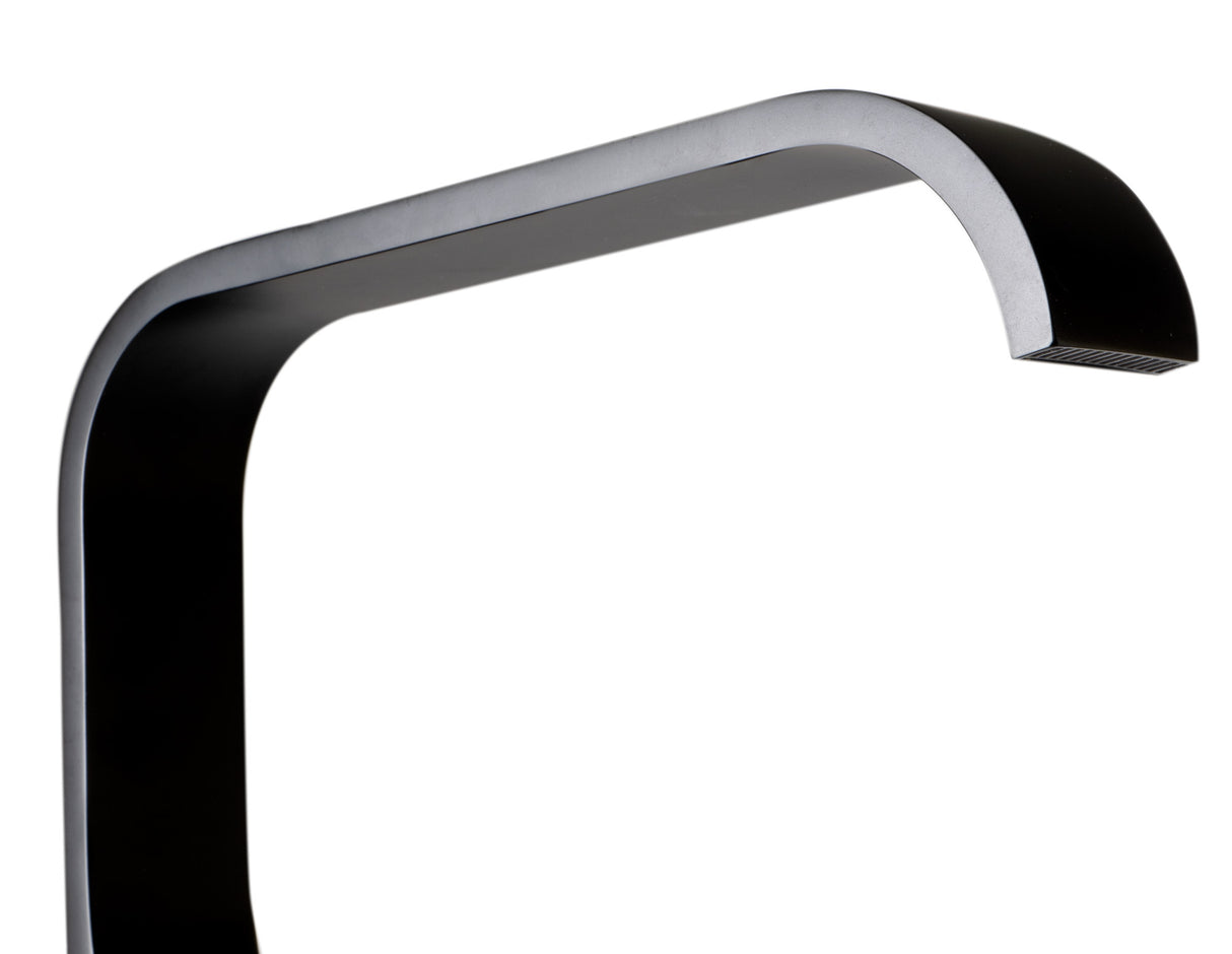 Black Matte Single Lever Floor Mounted Tub Filler Mixer w Hand Held Shower Head