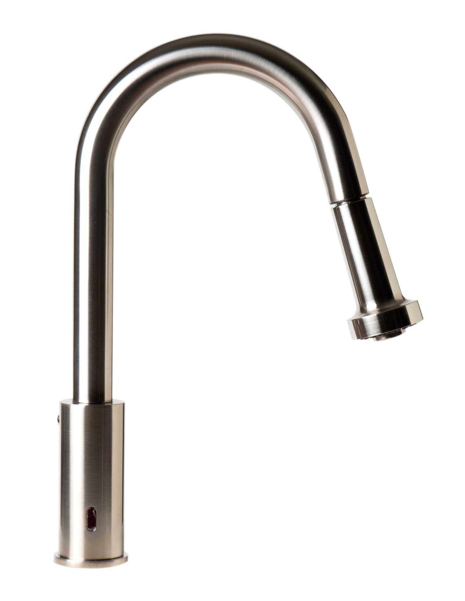 Brushed Nickel Sensor Gooseneck Pull Down Kitchen Faucet