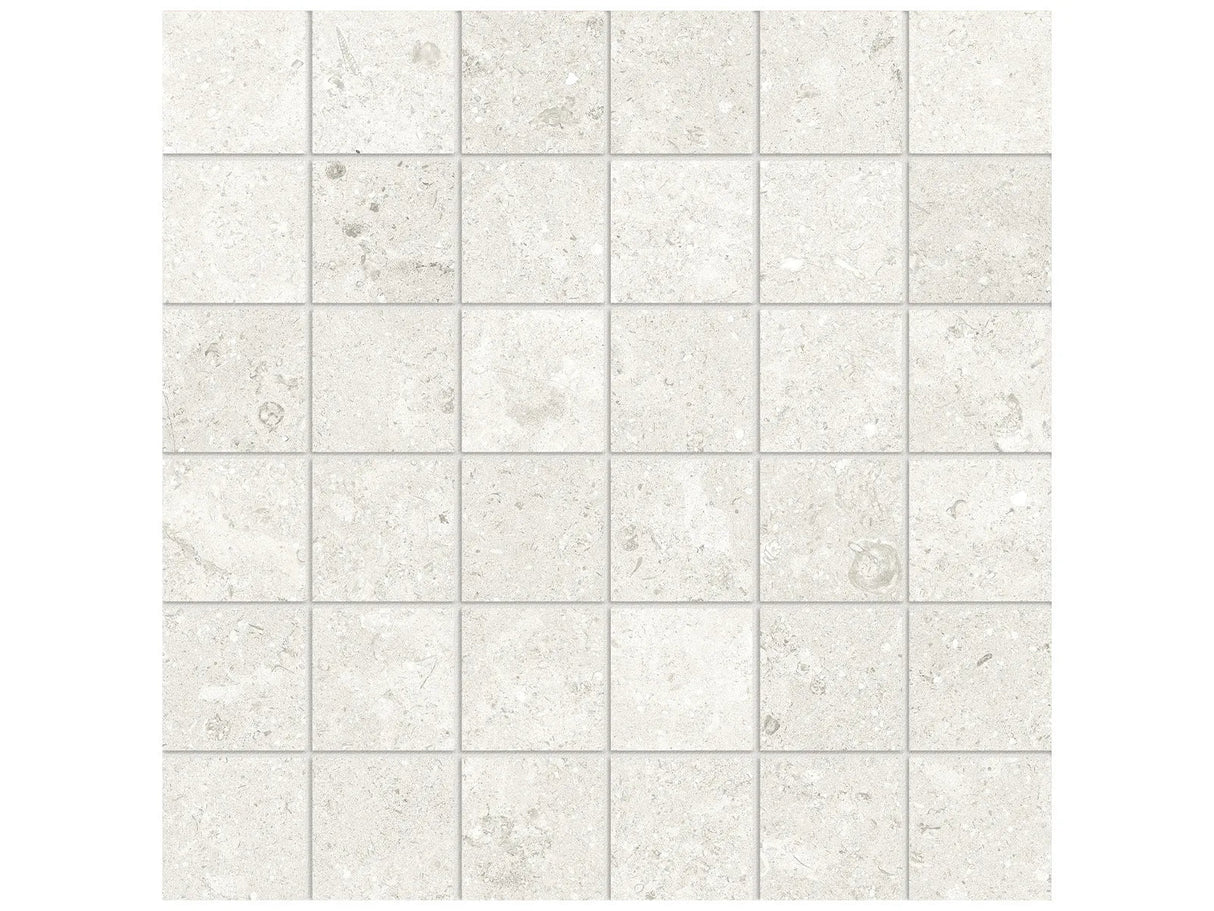 Anatolia 2X2 Mosaic Coliseo Pearl Matte Porcelain Tile 4501-0566-0 *** 1 Sheet = .96 Sf *** Pearl 2x2 - premium natural stone mosaic tile from Anatolia Tile, available at PoshHaus showroom in Keene, NH