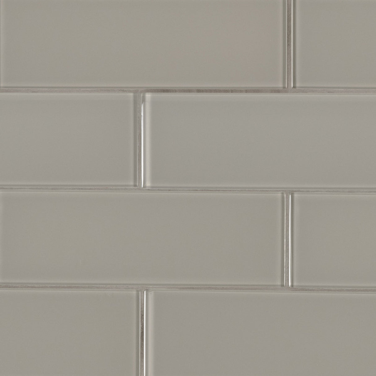 Pebble 3x9 glossy glass gray subway tile SMOT GL T PEB39 product shot angle view #Size_3"x9"