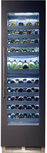 Perlick 24" Built-In Dual Zone Wine Cooler Set with Door Panel in Stainless Steel with Glass Door, Toe Kick, and Pro Handle