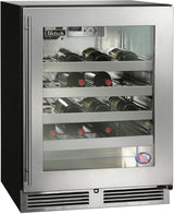 Perlick 24" Built-In Single Zone Wine Cooler with 32 Bottle Capacity in Stainless Steel with Glass Door (HA24WB-4-3L & HA24WB-4-3R) Wine Coolers Perlick No Right 
