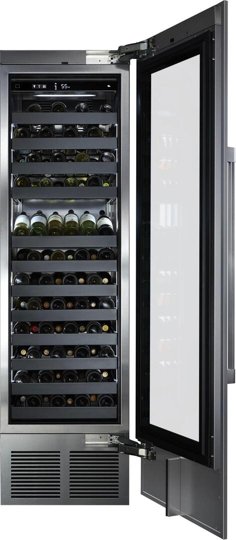Perlick 24-Inch Built-In Single Zone Wine Cooler with 94 Bottle Capacity, Panel Ready, with Glass Window Opening, Star-K Certification (CR24W-1-4L & CR24W-1-4R)