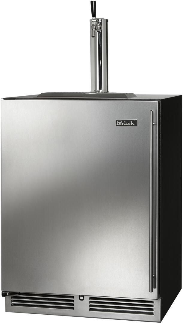 Perlick 24" C-Series Indoor Beer Dispenser with 5.2 cu. ft. Capacity in Stainless Steel (HC24TB-4-1L-1) Beverage Centers Perlick
