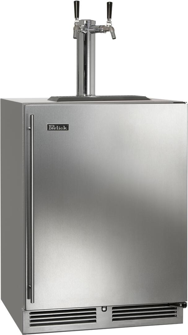 Perlick 24" C-Series Outdoor Beer Dispenser with 5.2 cu. ft. Capacity in Stainless Steel (HC24TO-4-1L-2 & HC24TO-4-1R-2) Beer Dispensers Perlick No Right